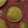 Estilo Nórdico Bandeja Rodada Bulk Alimentos De Armazenamento Tea Placa Home Placas Modelo Decoração Decoração Ornamentos Retro-Golden Jewelry Bandejas