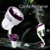 Car Humidifier with Double 2USB Car Steam Air Purifier Freshener Aroma Diffuser Essential Oil Diffuser Mist Maker Fogger HHA308