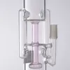 11.4 Inches Pink Oil Dab Rigs Glass Bong Hookahs Perc Bubbler Water Pipes Heady Percolator Portable