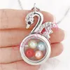 Argent ailes d'ange guitare tortues de mer mémoire 8mm perles perles magnétique verre flottant médaillon pendentif collier perle Cage médaillon