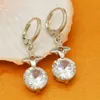 Fashion earrings feminine temperament simple and elegant square zircon earrings student crystal earrings hypoallergenic