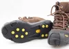 10 Stål Ice Cleats Anti-Skid Snow Ice Climbing Sko Spikes Grips Crampons Spikes Cleats Overshoes Klättra Grip T2i069