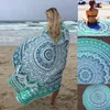 Bohemian Mandala Round Beach Handduk 150 * 130cm Tapestry Yoga Mat Klassiska Mattor Polyester Tapestries Badhanddukar Mode Väggklistermärken