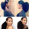 Afro Kinky Curly Ponytail For Black Women Natural Black Remy Hair 1 Piece Clip In Ponytails Drawstring 100% Human Hair Extensions