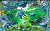 3D Foto behang Custom 3D Muur Muurschilderingen Wallpaper 3D Dolphin Dream Undersea World Children's Room Kinderkamer Decoratieve schilderkunst