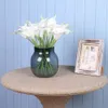 Luyue 15 colori 50 pz / lotto PU calla artificiale fiori decorazioni per la casa vero tocco fiore di giglio sposa bouquet decorazione di cerimonia nuziale giardino C18112601