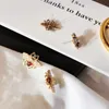 Femmes Vintage abeille boucle d'oreille perle strass insecte abeille boucle d'oreille cadeau pour amour copine mode bijoux Epacket expédition