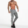 Мужчины спортивные повседневные печати бодибилдинг гибкие талии длинные брюки брюки LS 1217