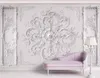 Custom 3d wallpaper murals 3d 3d three-dimensional white European plaster line car modern television background wall wall paper home decor