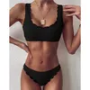 Bikinis Set Sexy Lace Up Female Swimsuit Mild Waist Bikini 2021 Women Swimwear Twopieces Bather Bathing Suit Swim Lady13139246