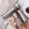 Kitchen Stainless Steel Pepper Grinder Peppers Mills Bottles With Adjustable Coarseness Funnel Grinders Machine Cooking BH3175 TQQ