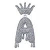 Iced Out Crown 26 Bokstäver Hängsmycke Halsband för män Kvinnor Lyxig designer Bling Diamond Letter A-Z Pendants Guld Silver Halsband Smycken