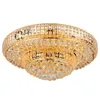 Moderne or cristal plafonniers luminaire LED lumière dorée ronde plafonnier maison éclairage intérieur 3 couleur blanche variable