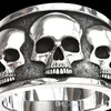 HELA MEN039S RINGAR Fashion Rostfritt stål Skull Band Ring Hip Hop Punk Gothic Engagement Smycken Ringar Storlek 613 för MEN5838936