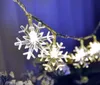 LED Snowflake Lights Wedding Room Bar Outdoor Christmas Decoration Lights 3 meter 20 stks Warmlichten Gebruik batterij C788