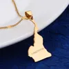 Stainless Steel Republique du Cameroun Map Pendant Necklace Douala Yaounde Africa Jewelry Cameroon Map Chain Jewelry299Z