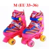 Inline Rolschaatsen Kinderen Dubbele Rij Figuur Schoenen Twee Lijn Schaatsen Patines Unisex Licht PU Wielen Skate Rood Blauw IB1071