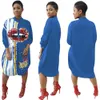 Yaz Bahar Kadınlar Elbiseler Günlük komik Partern Baskı Gömlek Elbise Lady 6 için Uzun Kollu Etek 7447520