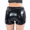 New Design Women Shiny Metallic Hot Shorts 2019 Summer Holographic Wet Look Casual Elastic Drawstring Festival Rave Booty Shorts