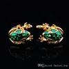 2023 New Style Gold Silver Frog Animal Fashion Men Jewrlry CuffLinks 남성 커프