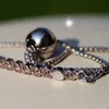 925 Sterling Silver Sparkling Slider Tennis Bracelet Past voor Europese Pandora -armbanden Charms and Beads225Z