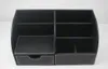 5Slot Wood Leather Multifunction Desk Stationery Organizer Pen Pencil Holder Storage Box Case Container Black Delivery A2593392031