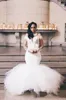 Mermaid Arabic Lace Plus Size Dresses Long Sleeves Cheap Sexy Bridal Dress Elegant Off the Shoulder Wedding Gowns