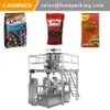 チョコレートドーパックバッグ遊園袋充填とマルチヘッド計量器が付いているマシン