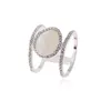 Irregularity Natural Stones Rings Moonstone Joint Ring for Women Fashion wedding fine Jewelry maxi statement