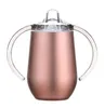 Dziecko Sippy Cups Stainless Stacefier Cups Insulat Vacuum Mleko Butelka Noworodka Karmienia Butelki Maluchers Tumbler 12 Kolory DW5428