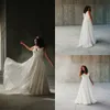 Chic Plus La Taille Robes De Mariée Col En V Une Ligne Balayage Train En Mousseline De Soie Pays Robe De Mariée Robe De Novia Custom Made Plage Robes De Mariée