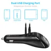 Wholesale LED Display Dual Port USB Smart Car Charger with Anion Air Purification Function 5V 3.1A