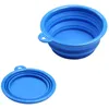 Inklapbare opvouwbare siliconen hondenbak snoep kleur outdoor reizen draagbare puppy doogie food container feeder dish 000