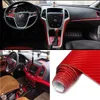 2Mx50CM DIY Gloss 3D Carbon Fiber Vinyl Wrap Roll Film Sticker 8 Colors for Car Vehicle - Red