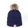 2019 Baseball Caps Winter Gebreide Muts Warm Cap CC Hoeden Gebreide Mutsen Gorro Bonnet pom-pom voor Volwassen Muts Warm Cap voor Winter 54-60cm 9 Kleuren