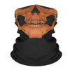 Máscara mágica de calavera Cosplay de Halloween Calaveras de esquí de bicicleta Máscaras de media cara Bufanda fantasma Bandana Calentador de cuello Fiesta
