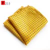 Poliestere Hankerchief 60 colori Grid Pocket square Tovagliolo Fazzoletto a righe finto naso da uomo Per la festa nuziale per il regalo di Natale