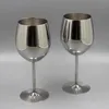 2pcs classique verres à vin en acier inoxydable 18/8 verre à vin bar verre à vin champagne cocktail potable tasse charmes fournitures de fête Y200107