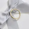 925 Sterling Zilveren Ringen voor Vrouwen Leuke Zirkoon Ronde Geometrische Bruiloft Fijne Sieraden Minimalistische Gift