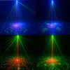 Лазерное освещение DJ Disco Stage Party Lights Звуковая активация Светодиодный проектор Функция времени с дистанционным управлением на Рождество Hallowee2111900