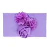 Söt spädbarn Huvudband Blomma Hårband Baby Boys Girls Floral Headwear Rose Nylon Hårtillbehör För 6 olika färger