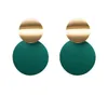 Wholesale-creative asymmetric size round metal earrings Europe and the United States big brand earrings female