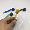 Colored glass skull Dab Tools for Oil and Wax smoking accessories glass dabber tool for sale for bong water pipe