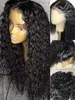 Pré-arrancado peruca do laço 360 onda de Água cheia do laço peruca de cabelo humano para as mulheres negras com o cabelo do bebê 130% curly 360 peruca dianteira do laço