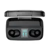 Novo F9-5 TWS Fones de ouvido Bluetooth V5.0 Fone de ouvido sem fio Mini earbuds tocantes inteligentes com exibição LED 1200mAh Power Bank Headset e Mic 50p