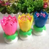 Multicolore Pétales Musique Bougie Enfants Fête D'anniversaire Lotus Mousseux Fleur Bougies Squirt Blossom Flamme Gâteau Fête Accessoire Cadeau 200 pcs