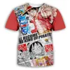 Rufy One Piece anime 3D Stampato Moda T-shirt Uomo Estate Manica corta 2019 Magliette casual Zoro Sanji cosplay Tee Shirts