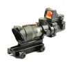 Trijicon ACOG-stijl 4x32 Echte Fiber Bron Rood Verlichte Scope W / RMR Micro Red Dot