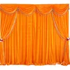 Rideaux de toile de fond de mariage en velours de haute qualité, avec pompon, rideau de fond pour Performance sur scène, 3x3M, Deaoration321v