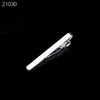 New Simple Metal Silver Tie Clip For Men Wedding Necktie Clasp Gentleman TBar Crystal Pin Mens Gift303k